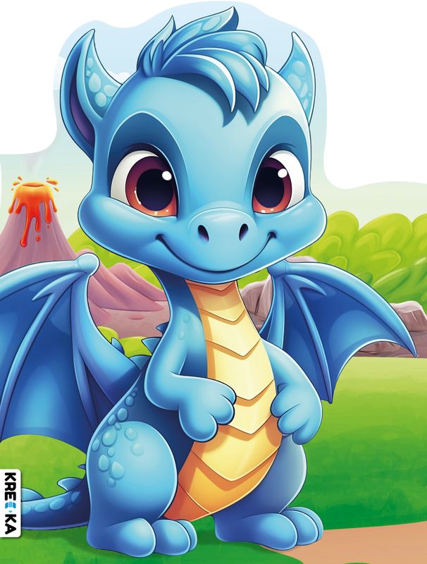 Image of Błękitny smok. Kolorowanka z brokatem