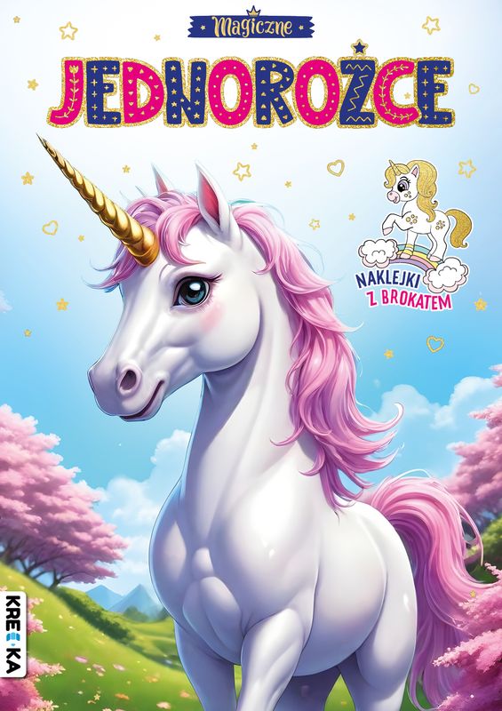 Image of Magiczne jednorożce. Kolorowanka z brokatem