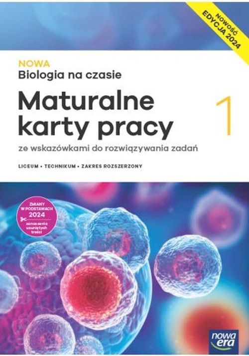 Image of Nowa Biologia na czasie 1 Maturalne karty pracy Zakres rozszerzony Edycja 2024 Liceum Technikum