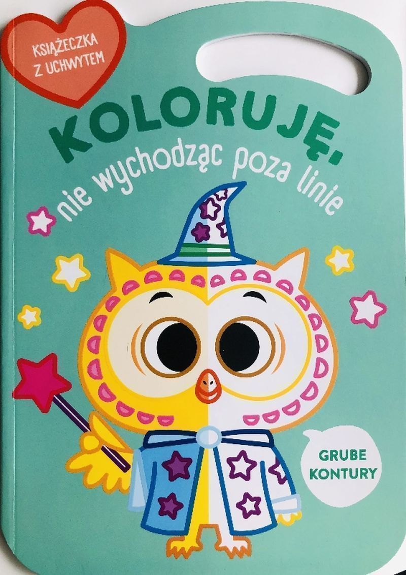 Image of Sówka. Koloruję bez wychodzenia poza linie wer. zielona