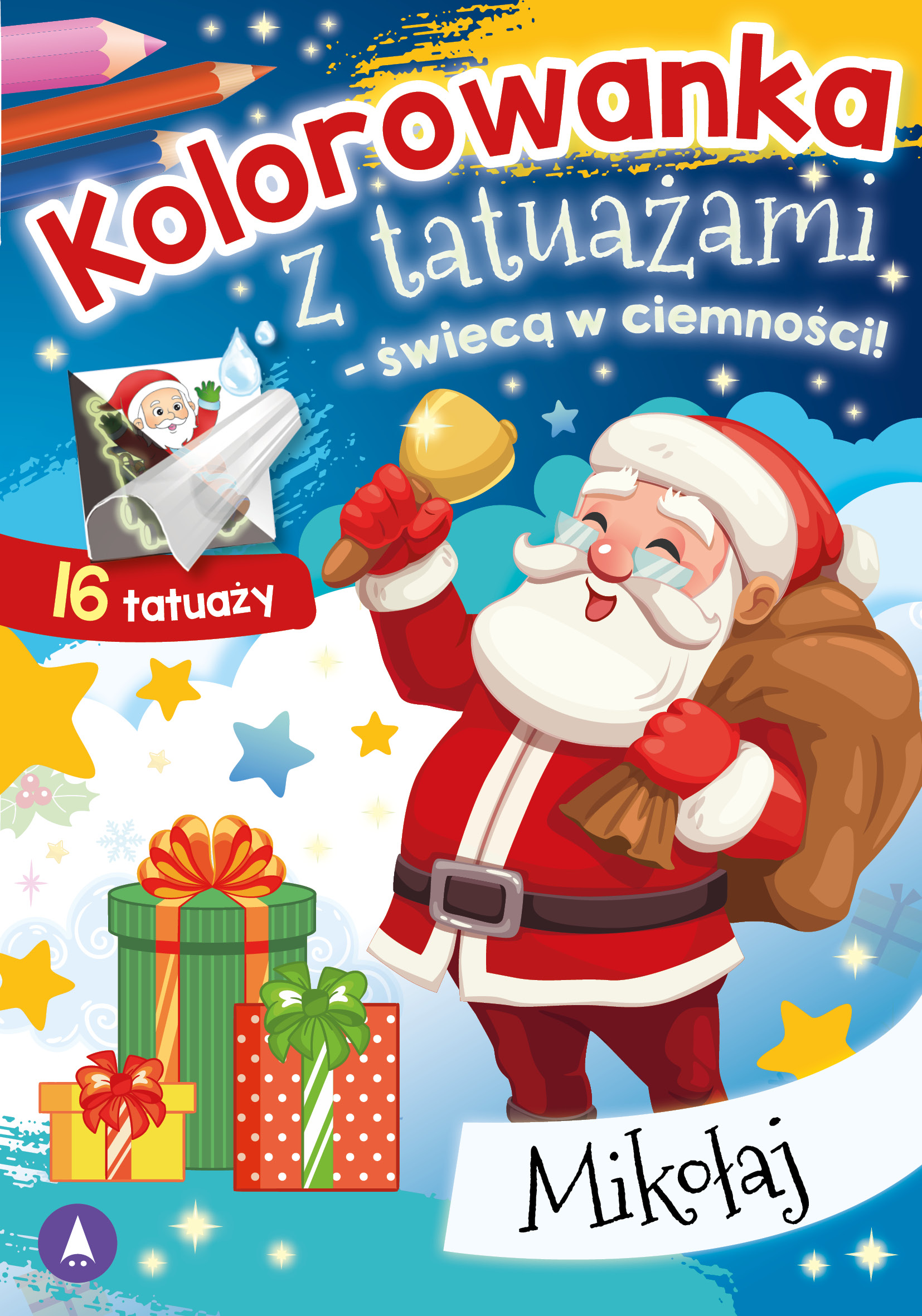 Image of Mikołaj. Kolorowanka z tatuażami – świecą w ciemności!