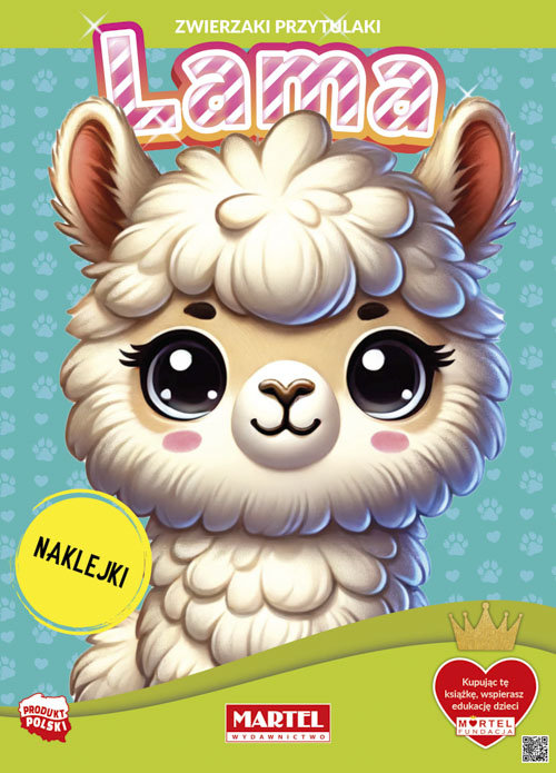 Image of Zwierzaki przytulaki. Lama z naklejkami
