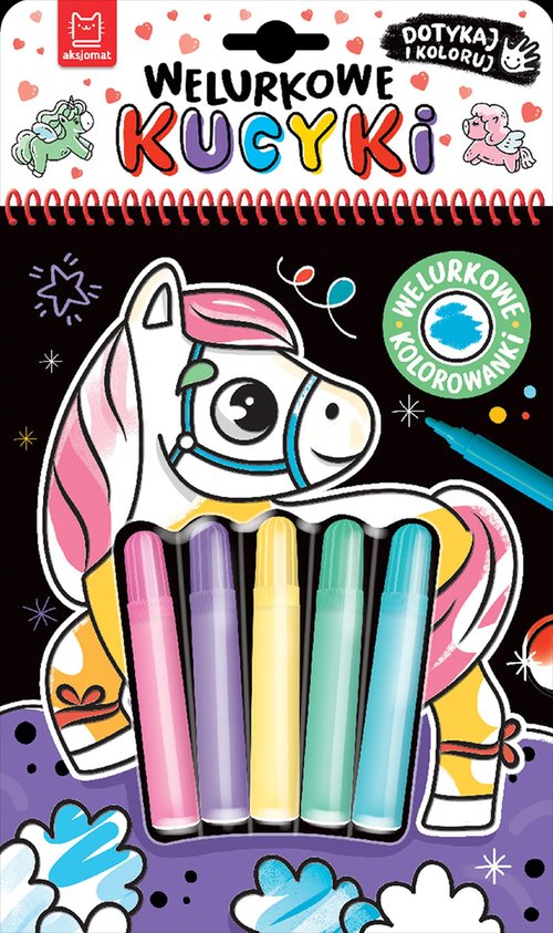 Image of Welurkowe kucyki. Dotykaj i koloruj