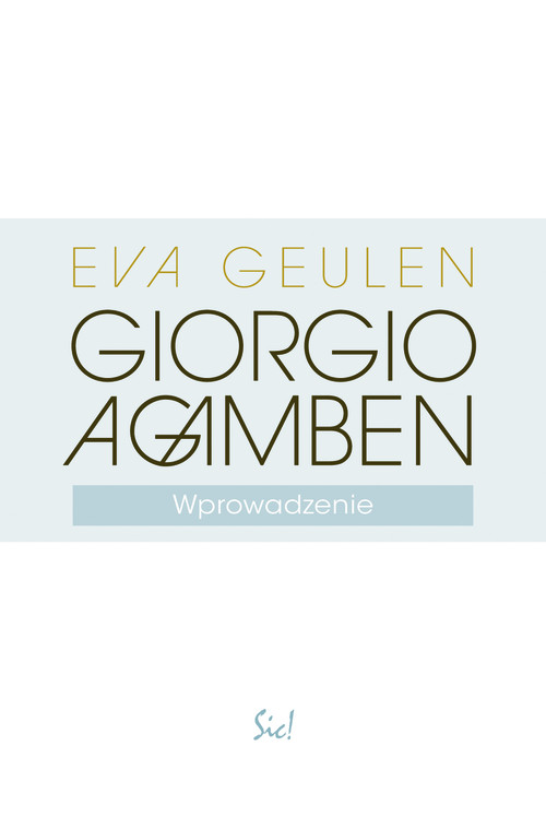 Image of Giorgio Agamben Wprowadzenie