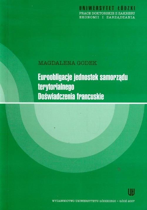 Image of Euroobligacje jednostek samorządu terytorialnego. Doświadczenia francuskie