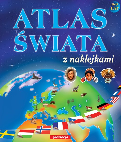 Image of Atlas świata z naklejkami 6-8 lat