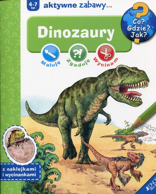 Image of Dinozaury Maluję, zgaduję, wycinam 4-7 lat aktywne zabawy