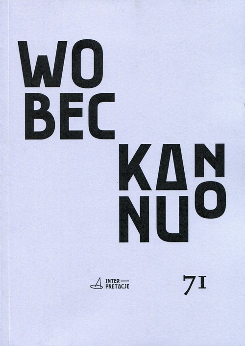 Image of Wobec kanonu Problemy metodologiczne