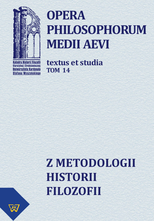 Image of Z metodologii historii filozofii