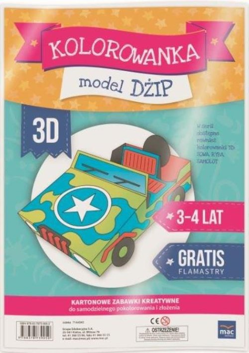 Image of Kolorowanka 3D Dżip