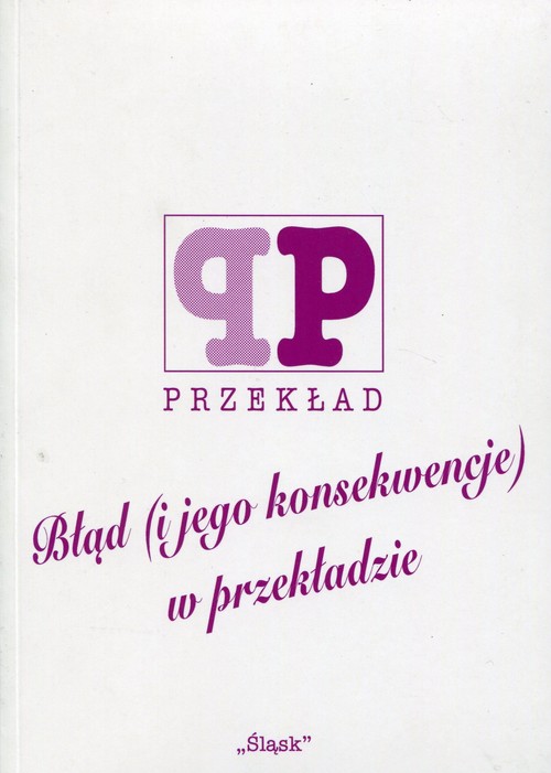Image of Błąd i jego konsekwencje w przekładzie