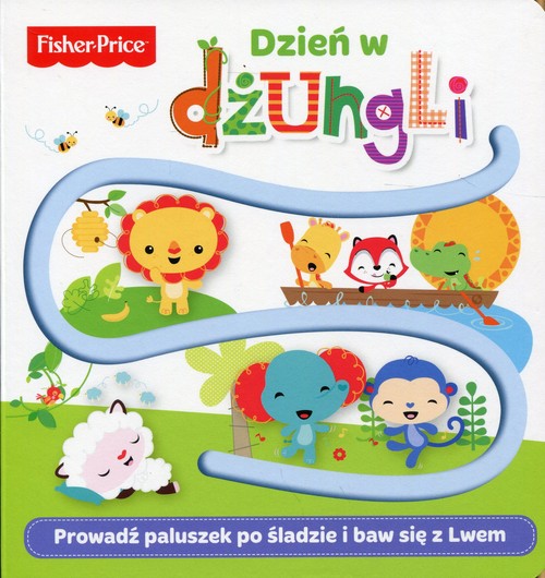 Image of Fisher Price Dzień w dżungli prowadź paluszek po śladzie i baw się z Lwem