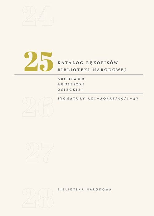 Image of Katalog rękopisów Biblioteki Narodowej Tom 25