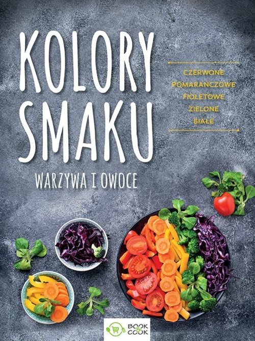 Image of Kolory smaku Warzywa i owoce Czerwone Pomarańczowe Fioletowe Zielone Białe