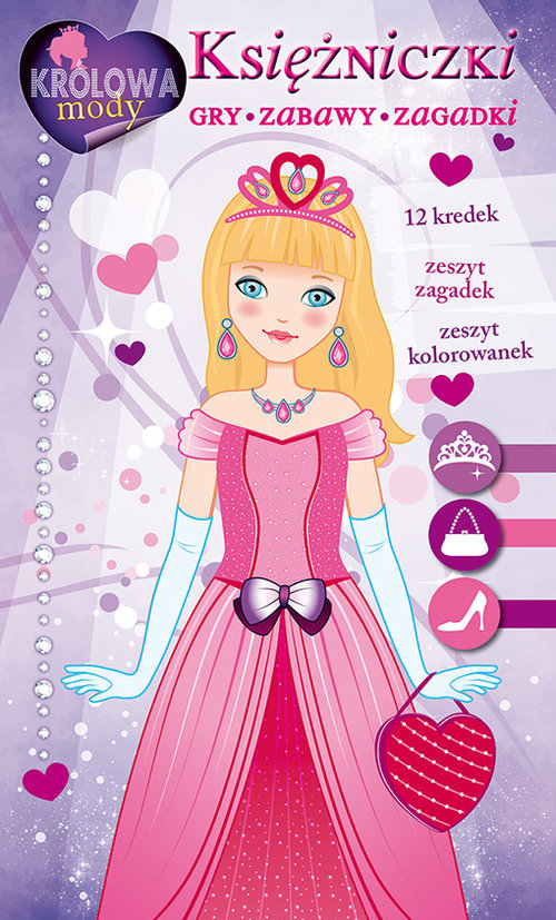 Image of Księżniczki Gry zabawy zagadki Zestaw kreatywny z kredkami
