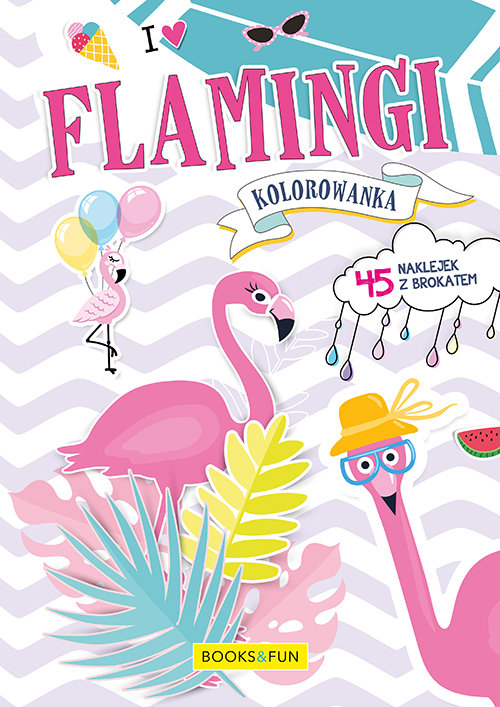 Image of Kolorowanka Flamingi z naklejkami