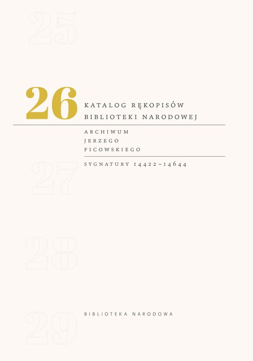 Image of Katalog rękopisów Biblioteki Narodowej tom 26