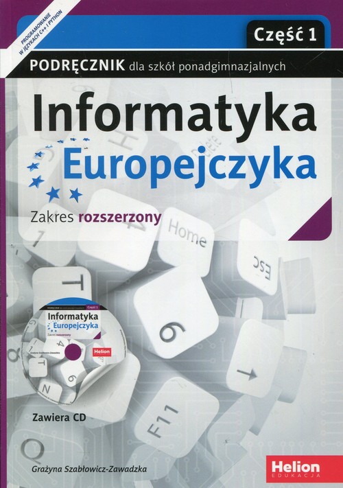 Image of Informatyka Europejczyka Podręcznik z płytą CD Część 1 Zakres rozszerzony Szkoła ponadgimnazjalna