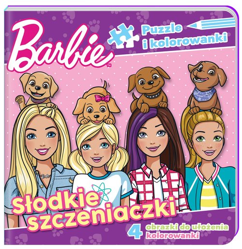 Image of Barbie Puzzle i kolorowanki Słodkie szczeniaczki.