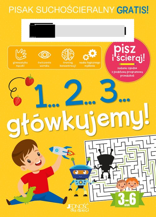 Image of 1...2...3...Główkujemy! Książka z pisakiem suchościeralnym