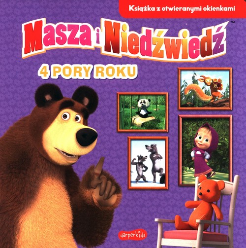 Image of 4 pory roku. Masza i Niedźwiedź. Książka z otwieranymi okienkami