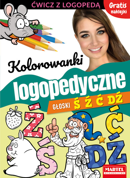 Image of Kolorowanki logopedyczne Głoski Ś Ź Ć Dź z naklejkami