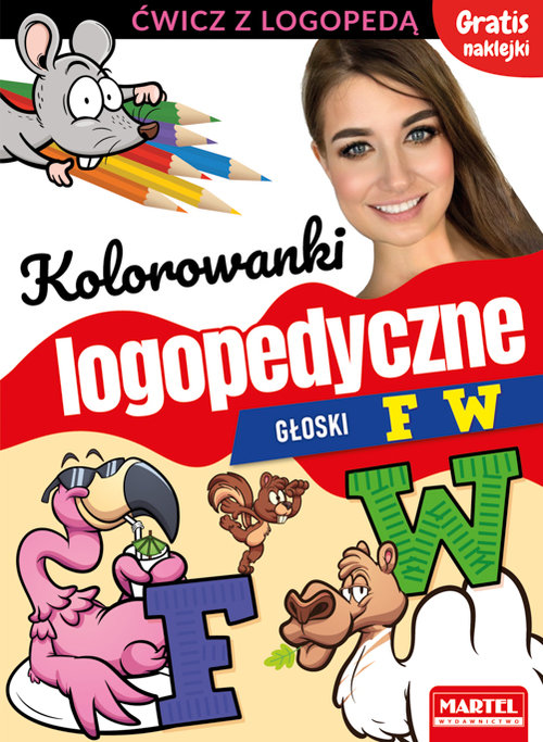 Image of Kolorowanki logopedyczne Głoski F W z naklejkami