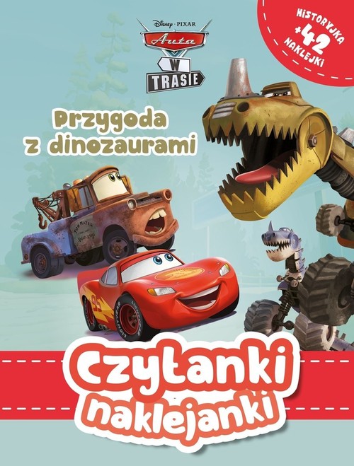 Image of Czytanki naklejanki Przygoda z dinozaurami Disney Pixar Auta w trasie