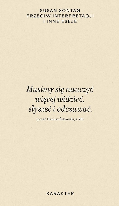 Image of Przeciw interpretacji i inne eseje