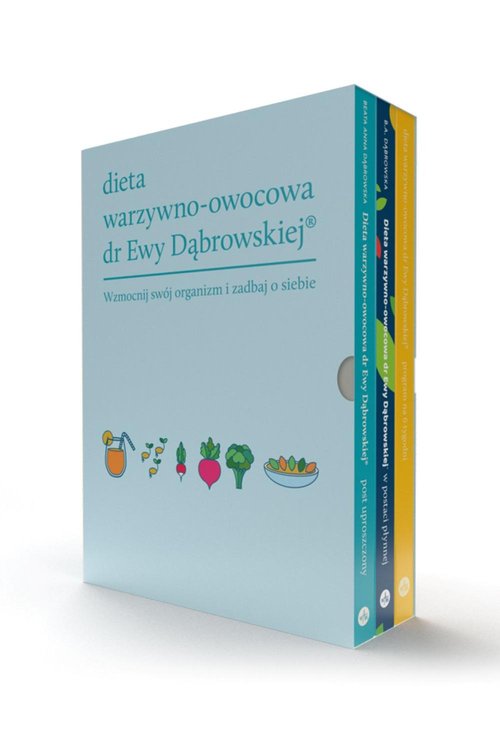 Image of Dieta warzywno-owocowa dr Ewy Dąbrowskiej Komplet 3 książek Program na 6 tygodni + Dieta w postaci płynnej + Post uproszczony