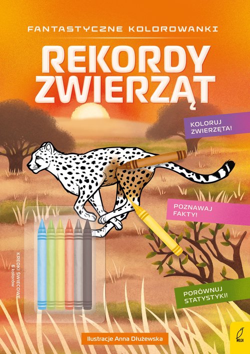 Image of Fantastyczne kolorowanki z kredkami Rekordy zwierząt