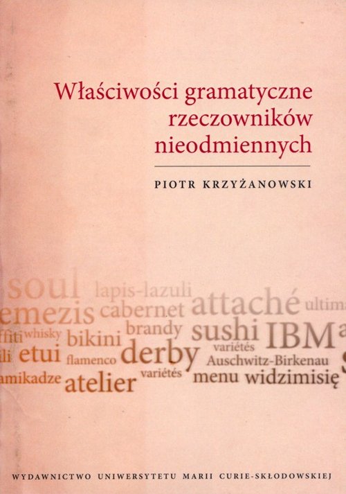 Image of Właściwości gramatyczne rzeczowników nieodmiennych