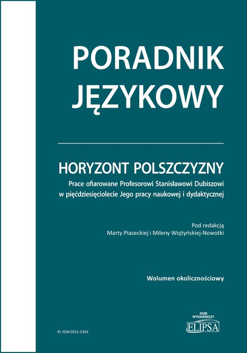 Image of Horyzont polszczyzny. Prace ofiarowane Profesorowi Stanisławowi Dubiszowi