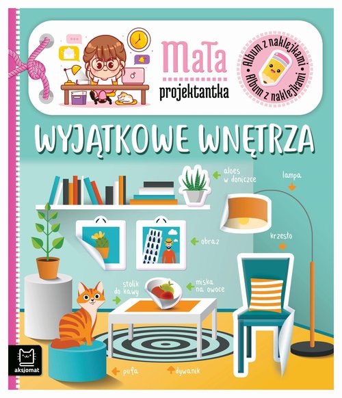 Image of Album z naklejkami Mała projektantka Wyjątkowe wnętrza