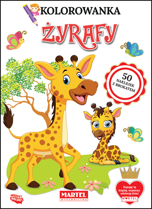 Image of Kolorowanka Żyrafy z naklejkami