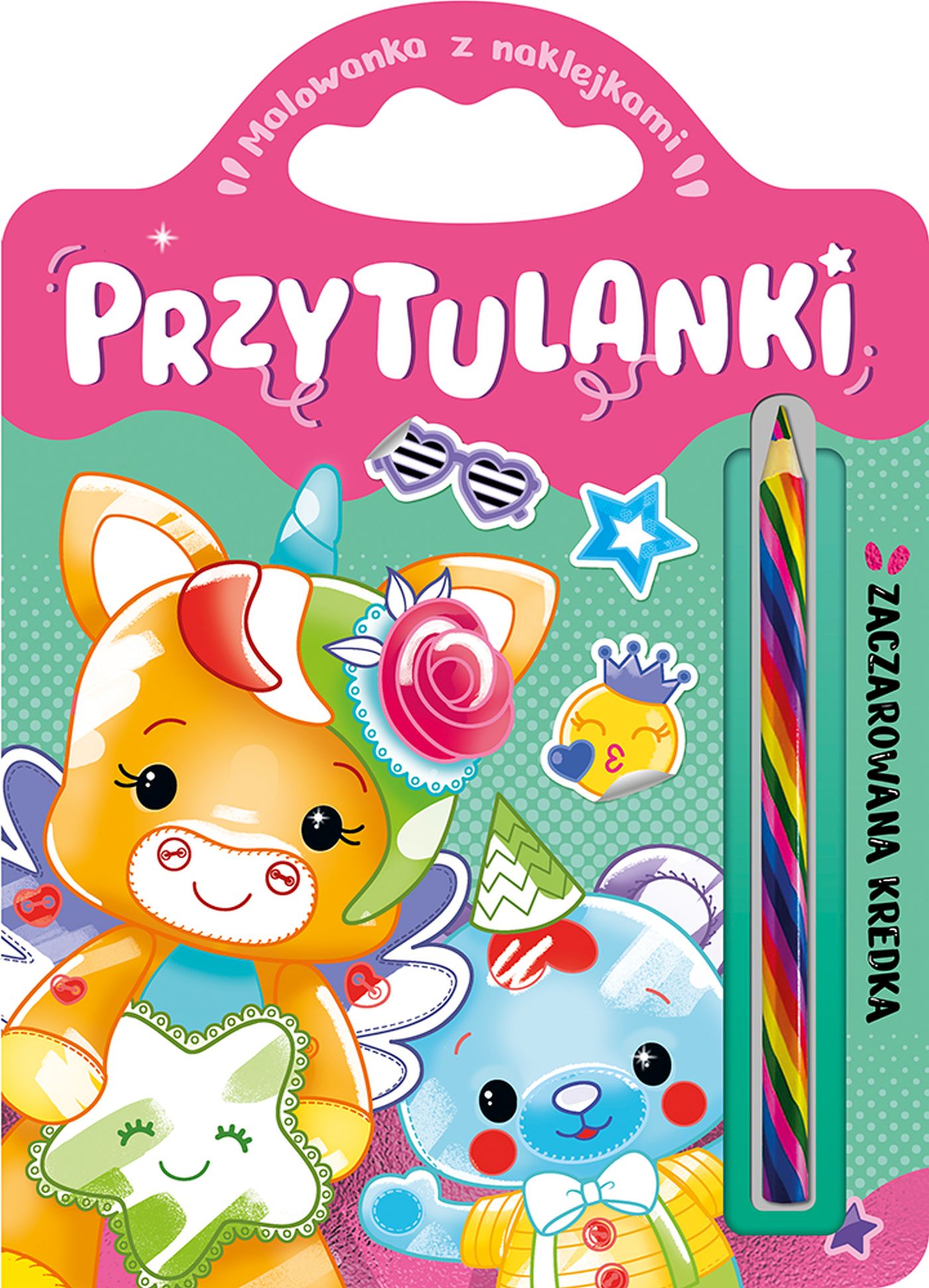 Image of Przytulanki. Zaczarowana kredka. Malowanka z naklejkami