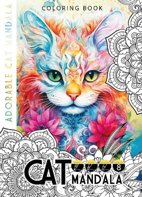 Image of Kolorowanka A4 Cat Mandala Koty