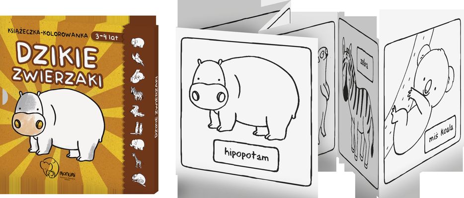 Image of Książeczka kolorowanka dzikie zwierzaki