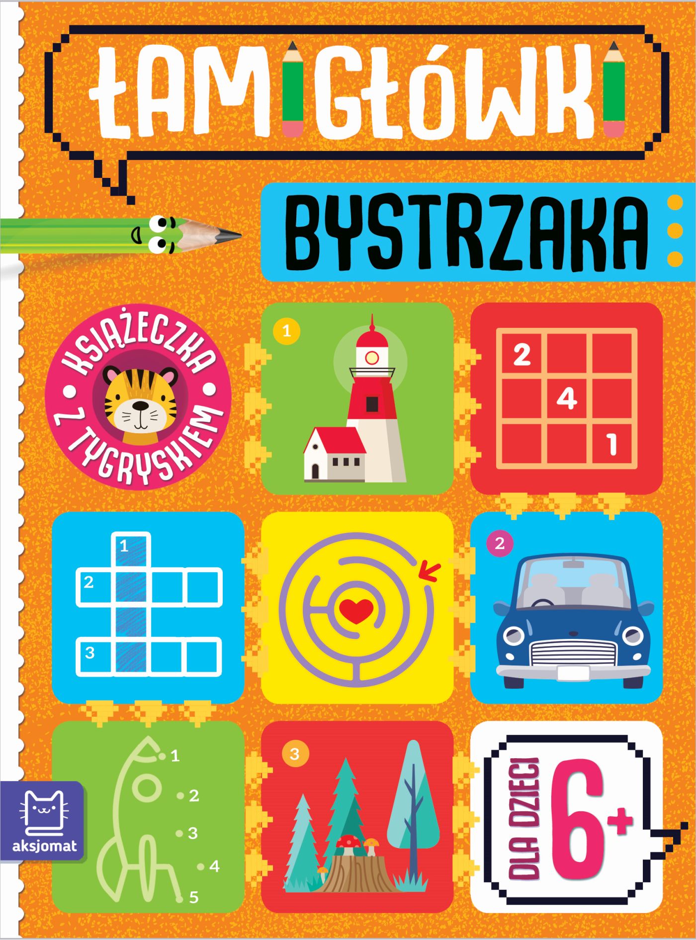 Image of Książeczka z tygryskiem. Dla dzieci 6+. Łamigłówki bystrzaka