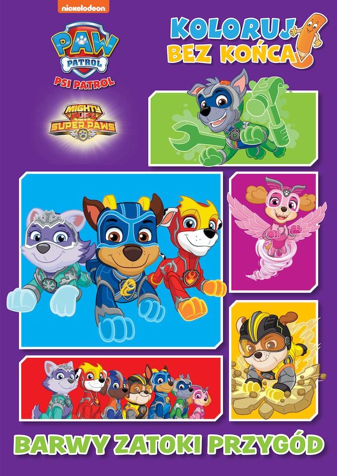 Image of Barwy zatoki przygód. Koloruj bez końca! Psi Patrol