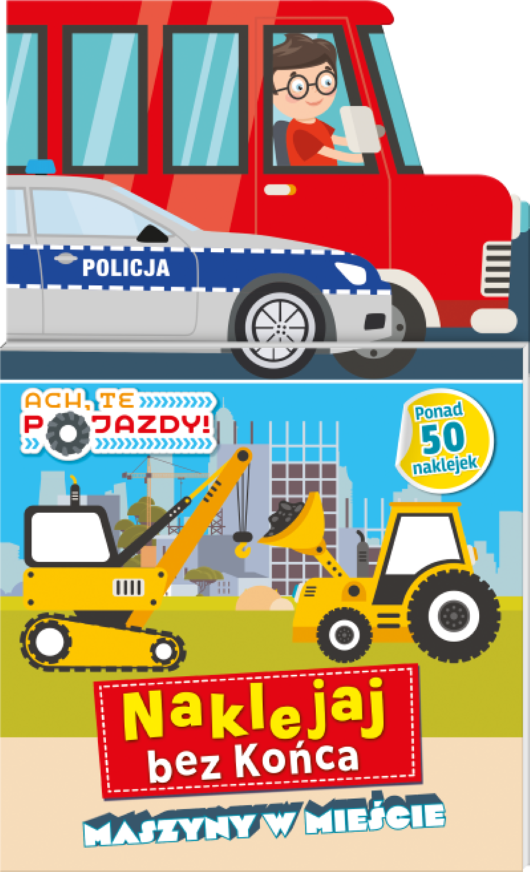 Image of Ach te pojazdy. Maszyny w mieście. Naklejaj bez końca