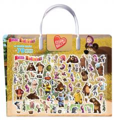 Image of Nowe wyzwanie. Kocham naklejać. Masza i niedźwiedź