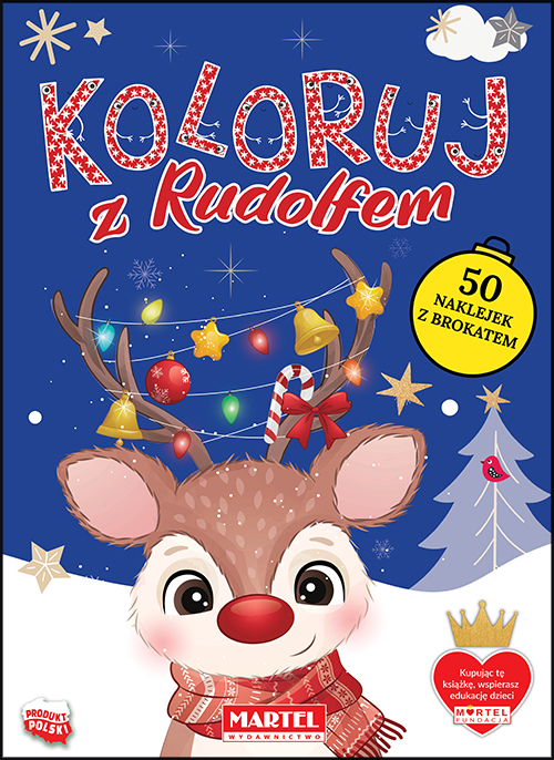 Image of Koloruj z Rudolfem z naklejkami