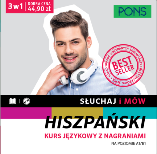 Image of Słuchaj i mów PONS Kurs hiszpańskiego A1/B1 z nagraniami Trzy książki w pakiecie