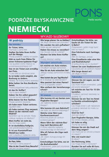 Image of Błyskawicznie podróże niemiecki PONS