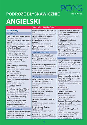 Image of Błyskawicznie podróże angielski PONS