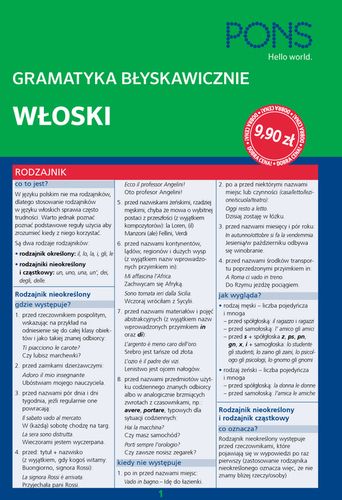 Image of Błyskawicznie gramatyka włoska PONS