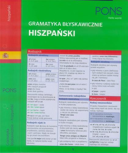 Image of Błyskawicznie gramatyka hiszpańska PONS