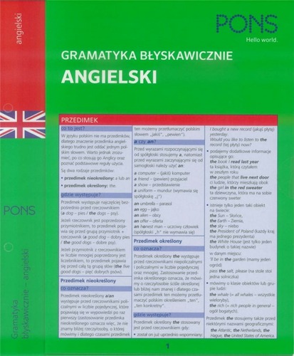 Image of Błyskawicznie gramatyka angielska PONS