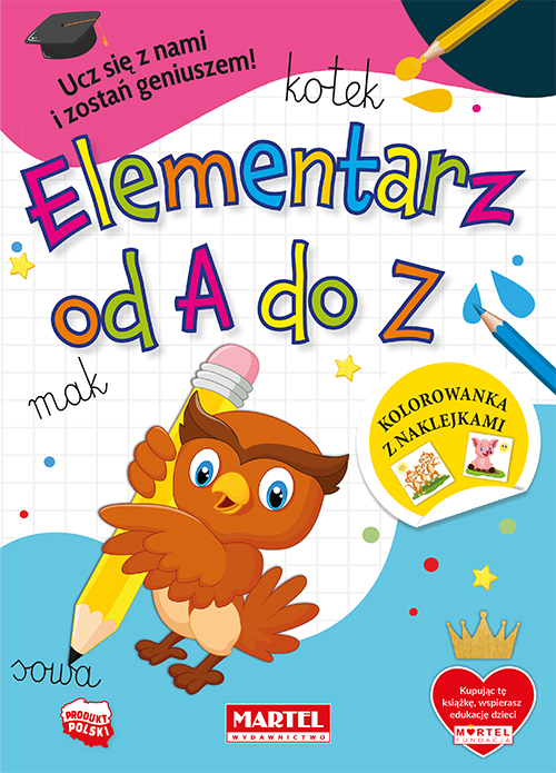 Image of Elementarz od A do Z. Kolorowanka z naklejkami